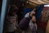 Heavy rain flooded tents in Khan Yunis camp