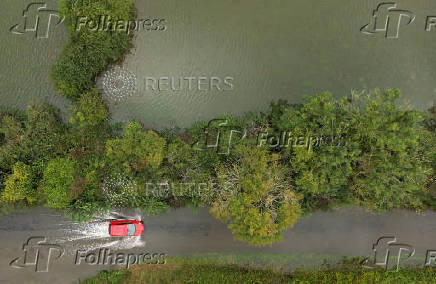 Heavy rain and localised flooding for areas of Britain, near Bicester