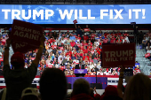 Campaign stop for Republican presidential nominee and former U.S. President Donald Trump in Macon