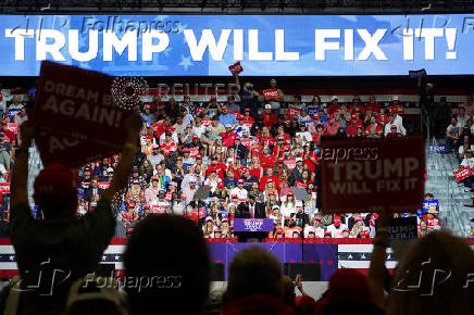 Campaign stop for Republican presidential nominee and former U.S. President Donald Trump in Macon