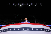 Republican presidential nominee former U.S. President Donald Trump campaigns in Michigan