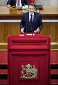 France's President Macron visits Chilean Congress in Valparaiso