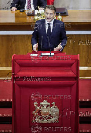 France's President Macron visits Chilean Congress in Valparaiso