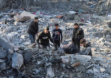 Aftermath of an Israeli strike in Deir Al-Balah