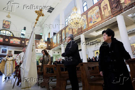 Faithful celebrate Christmas, following the ousting of Syria's Bashar al-Assad, in Damascus