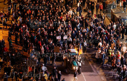 Protesters in Valencia call for regional leader Mazon to resign, in Valencia