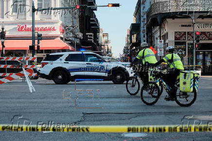 Aftermath of a car ramming into crowd in New Orleans