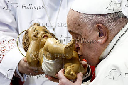 Pope Francis celebrates Mass for the Feast of Epiphany in Saint Peter's Basilica at the Vatican