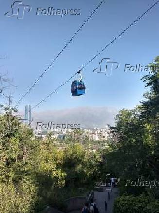 Telefrico de Santiago, no Cerro San Cristbal, na capital do Chile