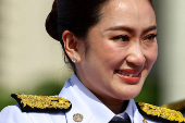 Thailand's Prime Minister Paetongtarn Shinawatra and her cabinet members at a group photo session in Bangkok