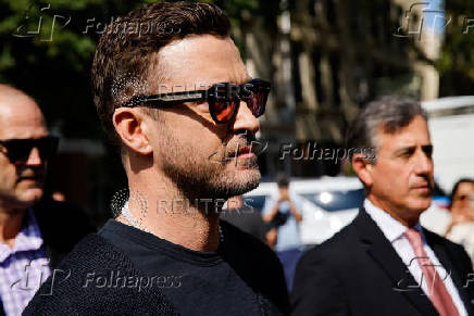 Singer Justin Timberlake arrives to appear in court in Sag Harbor, New York