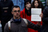 Demonstration in support of Palestinians in Gaza, in Dublin