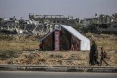 Destruction in Al Maghazi refugee camp, Gaza Strip