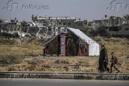 Destruction in Al Maghazi refugee camp, Gaza Strip