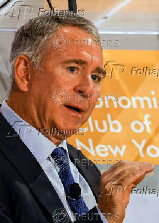 Ken Griffin speaks to the Economic Club of New York at The Plaza Hotel in New York