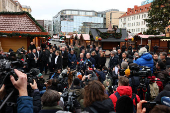 German Chancellor Scholz visits the site of Christmas market attack, in Magdeburg