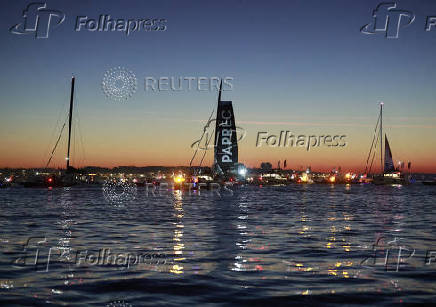 Arrival of the Vendee Globe runner up Yoann Richomme