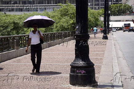 Calor no centro de So Paulo (SP)