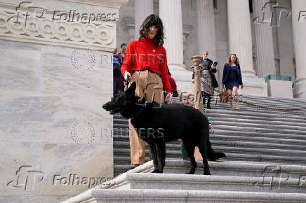FILE PHOTO: Members of the U.S. House of Representatives leave the Capitol after a series of votes, in Washington