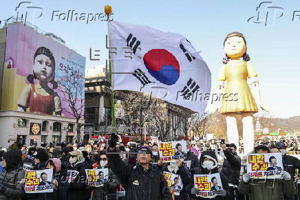 Protest over impeachment of South Korea's President Yoon and acting President Han