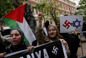 Pro-Palestininan protest against German President Steinmeier's Turkey visit