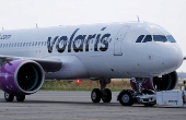 FILE PHOTO: Am Airbus A320neo passenger aircraft of Mexican low-cost air carrier Volaris is pictured on the tarmac in Colomiers near Toulouse