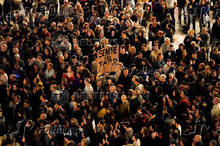 Protest against management of emergency response to the deadly floods in Valencia