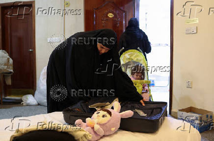 Displaced Lebanese, who had fled to Iraq, prepare to head back home after a ceasefire between Israel and the Lebanese armed group Hezbollah took effect, in Karbala