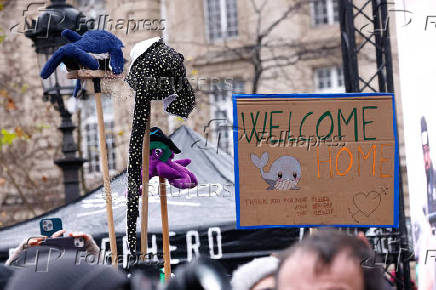 Anti-whaling environmental activist Paul Watson attends a press conference in Paris