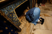 The Church of the Nativity ahead of the arrival of the Latin Patriarch of Jerusalem, Pierbattista Pizzaballa, in Bethlehem