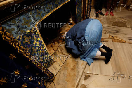 The Church of the Nativity ahead of the arrival of the Latin Patriarch of Jerusalem, Pierbattista Pizzaballa, in Bethlehem