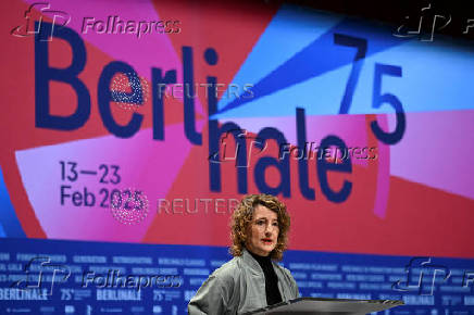 Director Tricia Tuttle holds a press conference ahead of the 75th Berlinale International Film Festival in Berlin