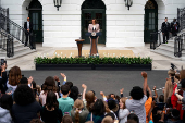 U.S. Vice President Kamala Harris holds event celebrating Take Your Child to Work Day