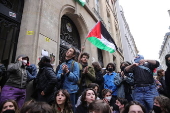 Pro-Palestine protests at Paris Sciences Po School