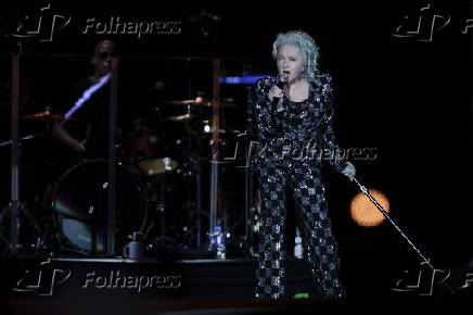 Show da cantora Cyndi Lauper, no palco Mundo, no Rock in Rio 2024