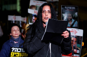 Protest against the government and to show support for the hostages who were kidnapped during the deadly October 7, 2023 attack, in Tel Aviv