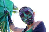 Unofficial kick off of Rio's Carnival with the weed block parade in Rio