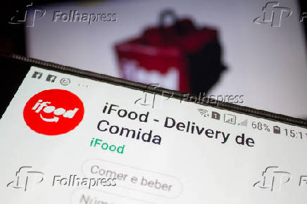 Aplicativo da companhia iFood, de delivery de alimentos