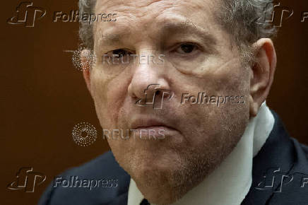 FILE PHOTO: Former film producer Harvey Weinstein appears in court in Los Angeles
