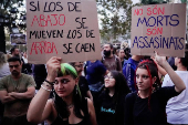 Protest against management of emergency response to the deadly floods in Valencia