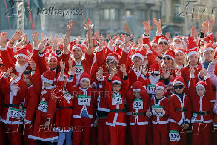 The annual Santa race competition in Skopje