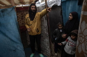 Displaced Palestinians in Khan Yunis