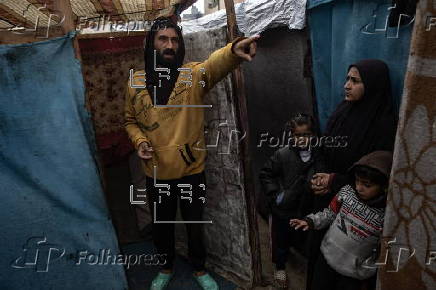 Displaced Palestinians in Khan Yunis