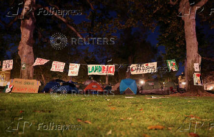 People protest in support of Palestinians in Gaza at the University of Southern California (USC) in Los Angeles