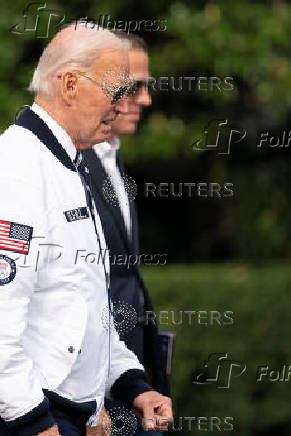 U.S. President Joe Biden departs from the South Lawn of the White House