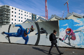 The Winter Olympics village construction site in Milan