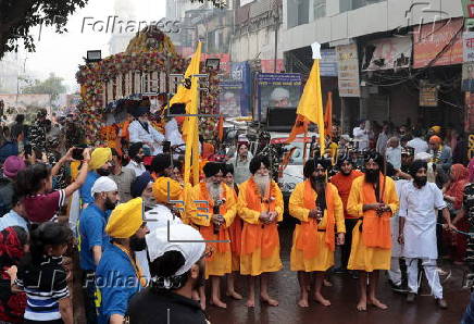 Sikh Religious procession to mark major Sikh festival Gurupurab