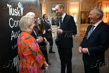 Britain's Prince William attends the ceremony for 12th annual Tusk Conservation Awards, in London