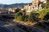 Venezuelans participate in the 9th CAF Caracas Marathon 2025, in Caracas