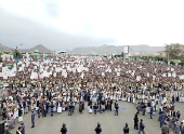 Houthis protest against the US and Israel in Sana'a